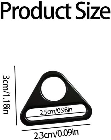 30 Pcs 1 Inch Triangle D Rings - Black Alloy Purse Hardware Buckles for Purse, Belt, Dog Tag Clip, Camera Strap and Sewing Accessories in Saudi Arabia