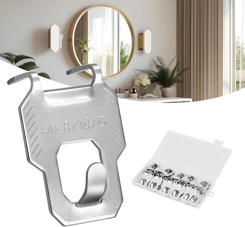 20 Pcs Claw Drywall Picture Hangers, Wall Hanging Hooks for Picture Frames, Mirrors, Posters & Home/Office Decor, Damage-Free, No Nails Needed, Holds Up to 40 LBS in Saudi Arabia