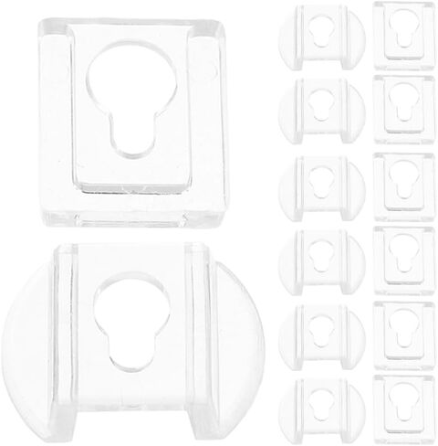 Veemoon 20Pcs Clear Acrylic Picture Hanging Clips Heavy Duty Keyhole Mounting Brackets for Frames Mirrors Flexible Usage Modern Hidden Design for Home Office Decor in Saudi Arabia