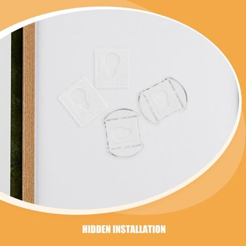 Veemoon 20Pcs Clear Acrylic Picture Hanging Clips Heavy Duty Keyhole Mounting Brackets for Frames Mirrors Flexible Usage Modern Hidden Design for Home Office Decor in Saudi Arabia