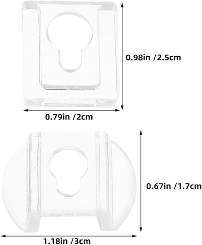 Veemoon 20Pcs Clear Acrylic Picture Hanging Clips Heavy Duty Keyhole Mounting Brackets for Frames Mirrors Flexible Usage Modern Hidden Design for Home Office Decor in Saudi Arabia