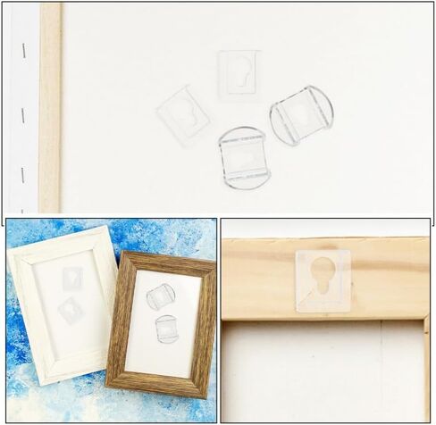 Veemoon 20Pcs Clear Acrylic Picture Hanging Clips Heavy Duty Keyhole Mounting Brackets for Frames Mirrors Flexible Usage Modern Hidden Design for Home Office Decor in Saudi Arabia