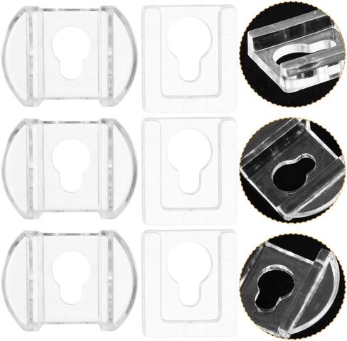 Veemoon 20Pcs Clear Acrylic Picture Hanging Clips Heavy Duty Keyhole Mounting Brackets for Frames Mirrors Flexible Usage Modern Hidden Design for Home Office Decor in Saudi Arabia