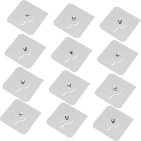 12pcs Self Adhesive Wall Hooks No Drill Hooks Picture Hanging Kit Traceless for Drywall Non-Drill Wall Hangers for Frames Bathroom Kitchen in Kuwait