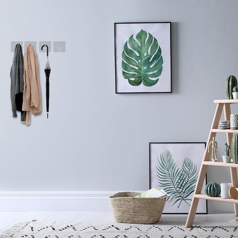 12pcs Self Adhesive Wall Hooks No Drill Hooks Picture Hanging Kit Traceless for Drywall Non-Drill Wall Hangers for Frames Bathroom Kitchen in Kuwait