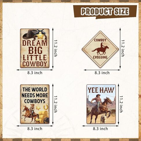 ديكورات الحفلات الغربية، لافتات جدارية لرعاة البقر في الغرب المتوحش، علامات مضحكة لتزيين الحفلات، قطع مركزية للطاولات، لافتات جدار الباب، نوافذ، صور دعائم للفتيات والأولاد in Kuwait