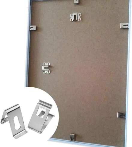 60PCS Photo Frame Back Plate Shrapnel V - Shaped Snap Stainless Steel Photo Frame Spring Clip Metal Spring for Photo Frame for Photo Frames and Picture Frames in Kuwait