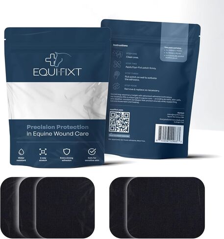 10-Piece Multi Pack, Equine Wound Care Adhesive Patches, 4-Way Stretch Material, Water-Resistant (Mix) in Saudi Arabia