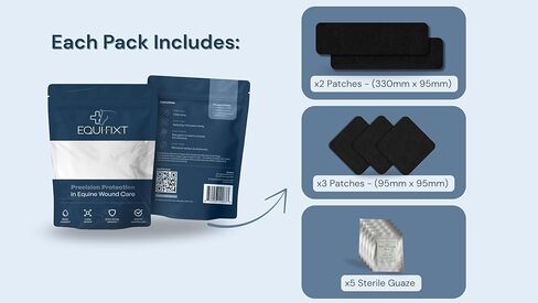 10-Piece Multi Pack, Equine Wound Care Adhesive Patches, 4-Way Stretch Material, Water-Resistant (Mix) in Saudi Arabia