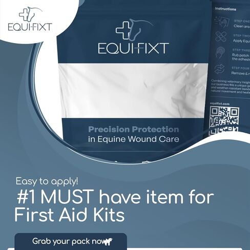 10-Piece Multi Pack, Equine Wound Care Adhesive Patches, 4-Way Stretch Material, Water-Resistant (Mix) in Saudi Arabia