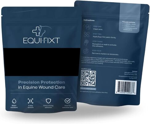 10-Piece Multi Pack, Equine Wound Care Adhesive Patches, 4-Way Stretch Material, Water-Resistant (Mix) in Saudi Arabia