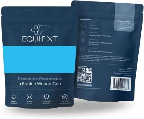 10-Piece Multi Pack, Equine Wound Care Adhesive Patches, 4-Way Stretch Material, Water-Resistant (Mix) in Saudi Arabia