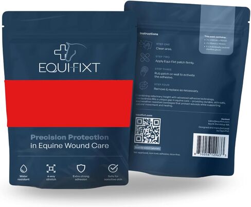 10-Piece Multi Pack, Equine Wound Care Adhesive Patches, 4-Way Stretch Material, Water-Resistant (Mix) in Saudi Arabia