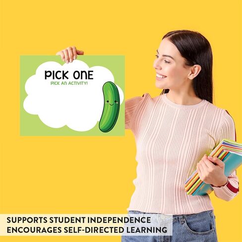 Andaz Press Fast Finishers Classroom Poster, Must Do, Catch Up, May Do, Pick One Visual Aid, Behavior Management Tool for Elementary Students, Bulletin Board Sign, Thick Cardstock, 8.5x11 in Saudi Arabia
