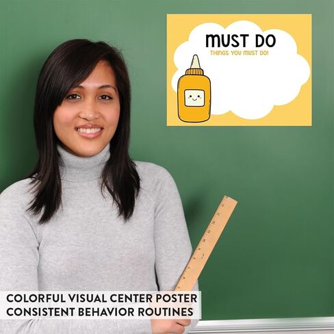 Andaz Press Fast Finishers Classroom Poster, Must Do, Catch Up, May Do, Pick One Visual Aid, Behavior Management Tool for Elementary Students, Bulletin Board Sign, Thick Cardstock, 8.5x11 in Saudi Arabia