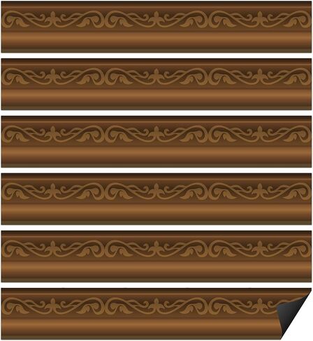BeYumi Brown Frame Magnetic Borders - 24Pcs Back to School Brown Frame Magnetic Strips Classic Photo Paint Picture Bulletin Board Borders School Classroom Office Whiteboard Chalkboard Trim Decoration in Saudi Arabia