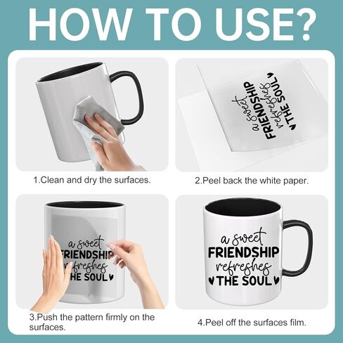 UV DTF Stickers - 12 Sheets Best Friends UV DTF Cup Wrap for Coffee Mugs Glass, DIY Decals for Tumblers, Waterproof Rub on Transfers for Crafts in Saudi Arabia
