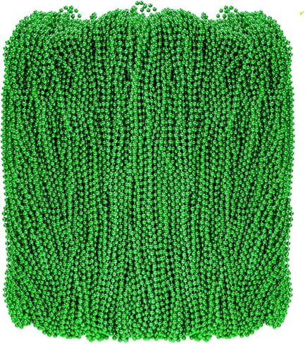 50 قطعة من إكسسوارات يوم القديس باتريك، عقد من الخرز الأخضر لعيد القديس باتريك، مقاس 31.5 بوصة من الخرز المستدير قلادات القديس باتريك الأيرلندية بكميات كبيرة in Kuwait