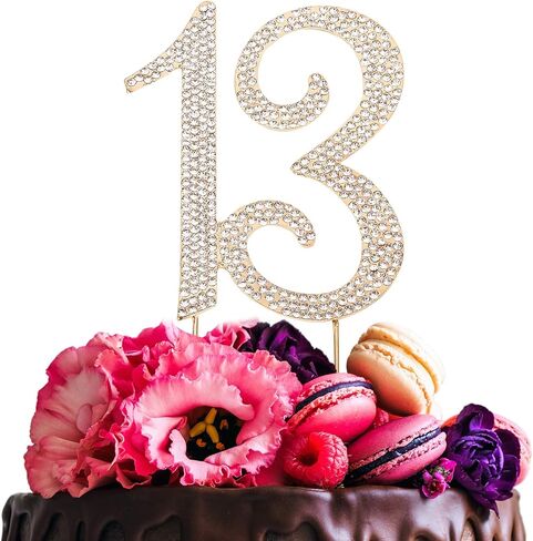 غلاف كعكة عيد الميلاد 21 من حجر الراين الكريستالي اللامع - أفضل تذكار | زينة الحفلة الحادية والعشرون باللون الفضي in Kuwait