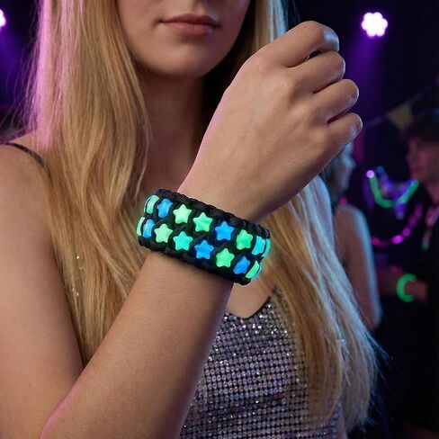OIIKI 200pcs Glow in The Dark Star Beads, Luminous Star Pony Beads for Jewelry Making, 0.5in Colorful Pendant Charms Loose Spacer Accessories for Necklace Earrings Bracelets DIY Crafts in Saudi Arabia