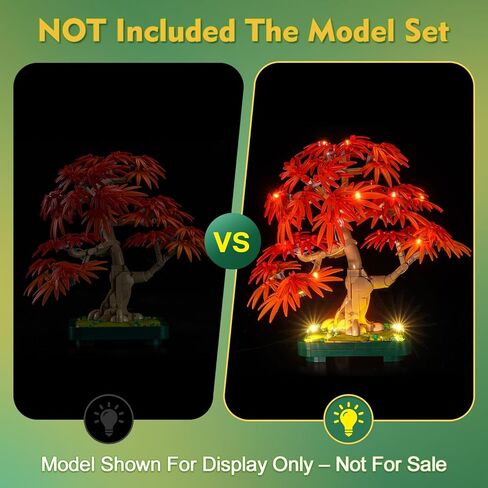 Light Control Lighting Compatible with Lego 10348 Japanese Red Maple Bonsai Tree - No Model Only Lights, LED Lighting Accessories Compatible with Lego 10348 (Customized Version) in Saudi Arabia