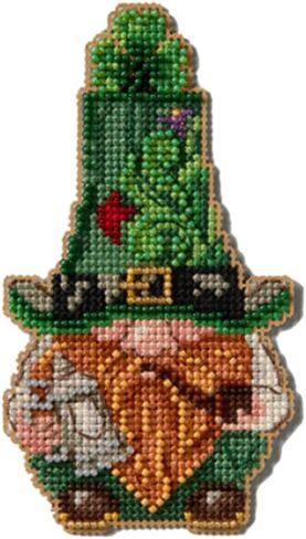 Jim Shore Holiday Gnomes (2025), Set of 6 Mill Hill Holiday Beaded Cross Stitch Ornament Kits, Plus Decorative 'Needlworker' Sticker in Saudi Arabia