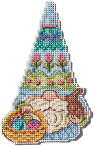 Jim Shore Holiday Gnomes (2025), Set of 6 Mill Hill Holiday Beaded Cross Stitch Ornament Kits, Plus Decorative 'Needlworker' Sticker in Saudi Arabia