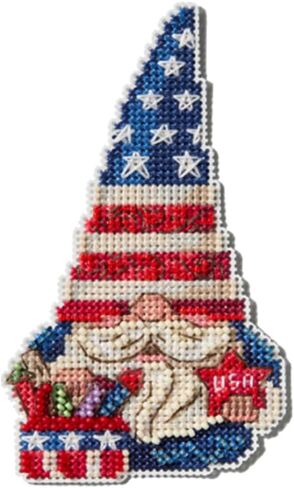 Jim Shore Holiday Gnomes (2025), Set of 6 Mill Hill Holiday Beaded Cross Stitch Ornament Kits, Plus Decorative 'Needlworker' Sticker in Saudi Arabia