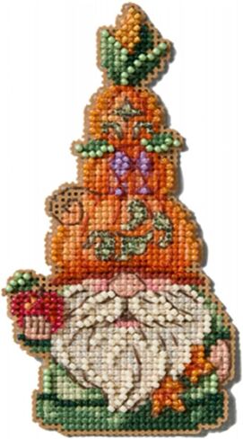Jim Shore Holiday Gnomes (2025), Set of 6 Mill Hill Holiday Beaded Cross Stitch Ornament Kits, Plus Decorative 'Needlworker' Sticker in Saudi Arabia