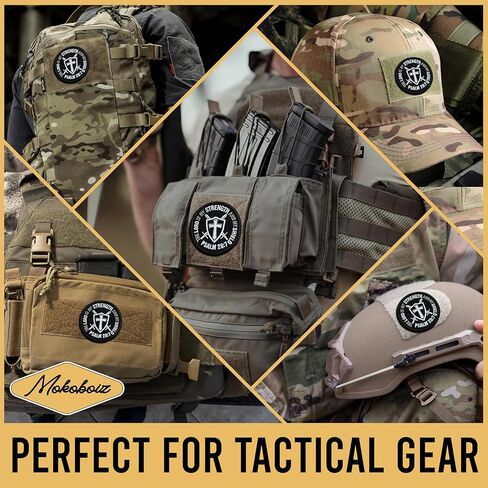 The Lord is My Strength and My Shield 3 Inches Hook and Loop Embroidered Applique Patches, Cross Embroidery Patch, DIY Accessories for Backpacks Army Vests Dog Harness Clothes, Worship Gifts in Kuwait