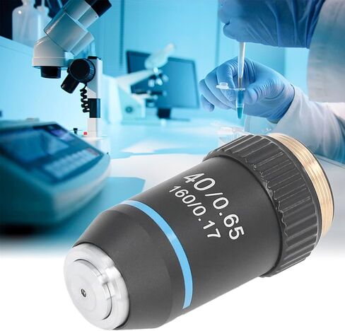 Generic Achromatic Microscope Objective, 40X High Magnification 20.2mm Thread Standard RMS Black 195 in Saudi Arabia