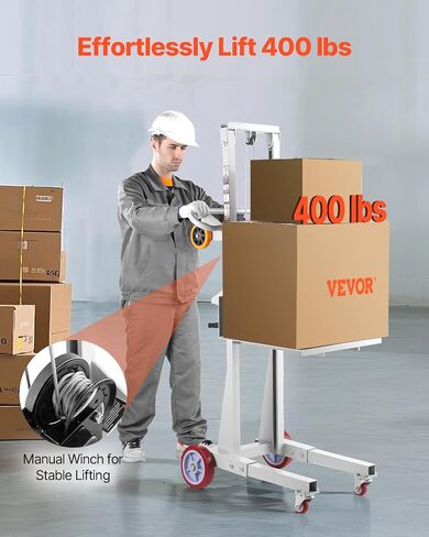 رفع المواد الهيدروليكية Vevor ، مكدس Winch القابل للطي 450 رطل 39.4 '' أقصى ارتفاع مع عجلات مطاطية سميكة 9 '، عجلات أمامية دوارة ، لوحة منصة الصلب القابلة للإزالة ، الشوك القابلة للتعديل in Saudi Arabia