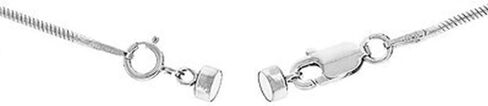 14K White Gold Round Magnetic Clasp Converter with Spring Ring | 15.8mm x 4.5 mm | for Necklace or Bracelet | 1 Piece in Saudi Arabia