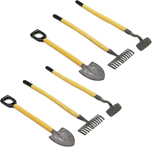 6Pcs 1/12 Miniature Shovel Rake and Hoe Farm Tools Dollhouse Decoration Accessories Yard Supplies Scene Model Set Decor Accessories, Dollhouse Accessories, Decor in Saudi Arabia