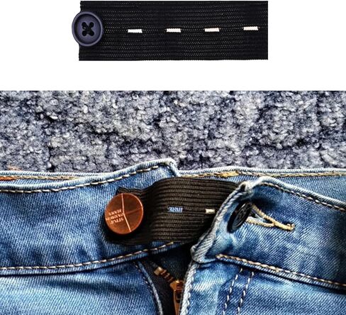 2 Pieces Button Extenders for Jeans, Instant Waistline Expander for Pants, Seamless Waist Button for Men and Women in Saudi Arabia