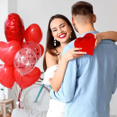BASEMMAHER 15 Pcs Red Heart Treat Boxes Valentine's Day Love Heart Shaped Double-sided Candy Chocolate Baked Cookies Gift Folding Boxes for Wedding New Year Mother's Day Birthday Party Decor Supplies in Saudi Arabia