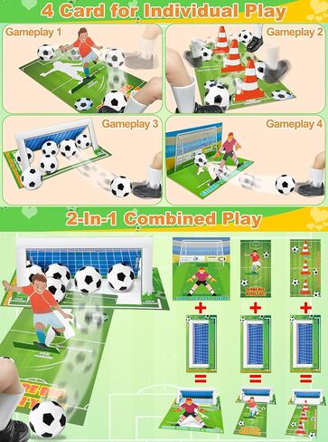 [3D Goal Cards]24 Pack Valentines Day Gifts for Kids Finger Soccer Game with Valentines Day Cards for Kids School,Football Balls Tabletop Game for Party Favors Toddles Boys Girls Class Exchange Prizes in Saudi Arabia
