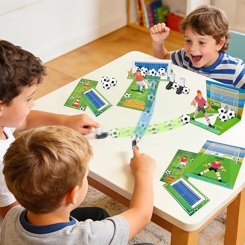[3D Goal Cards]24 Pack Valentines Day Gifts for Kids Finger Soccer Game with Valentines Day Cards for Kids School,Football Balls Tabletop Game for Party Favors Toddles Boys Girls Class Exchange Prizes in Saudi Arabia