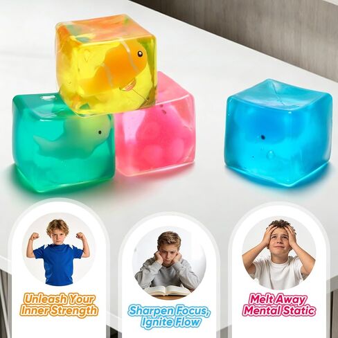 ألعاب فيدجيت، 4 قطع من مكعبات الضغط الإسفنجية لتخفيف التوتر والقلق، آيسيراتوبس، ستيجوسورس وديناصور طويل العنق يتوهج في الظلام لعبة حسية للبالغين والأطفال، هدايا عيد ميلاد. in Kuwait