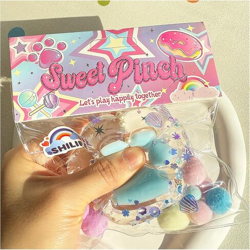 Taba Squishy Crystal Cat Claw Random Color , Kawaii Squishies PVC Toys, Stress Relieving Fur Ball OPP Packaging Gifts|Squishy Fidget Toys for Anxiety & Relaxation|Perfect Desk Accessory (1pcs) in Saudi Arabia