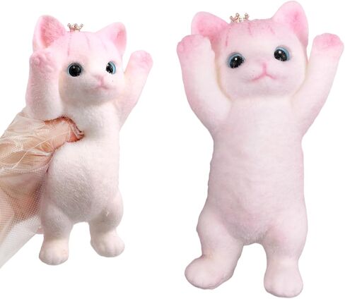 Big Hand Painted Cat Squishy Toys，Large Cute Ultra Soft Kitty Squeeze Fidget Toys for Stress Relief ,Kawaii Squishies Sticky Animal Toys for Adults Kids,Decompression Sensory Balls Toys for Autism in Kuwait