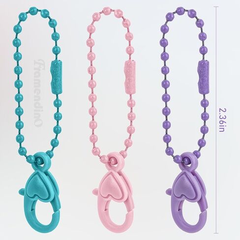 Framendino, 50 Pack Ball Chain Connector with Lobster Clasp Plastic Colorful for Tag Keychains DIY Jewelry Accessories in Saudi Arabia