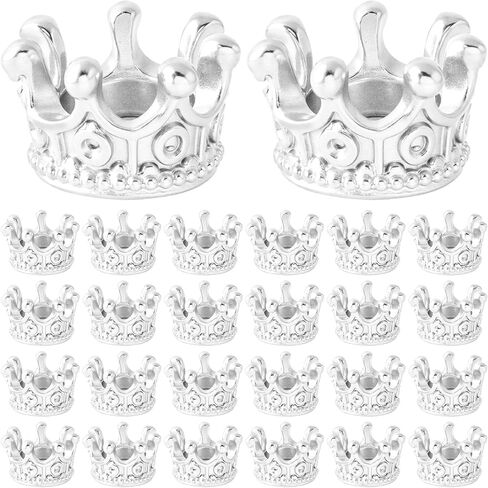 Crown Charms, 3D Alloy Mini Crowns for Crafts, Vintage Crown Beads, DIY Crowns Charm Supplies in Saudi Arabia