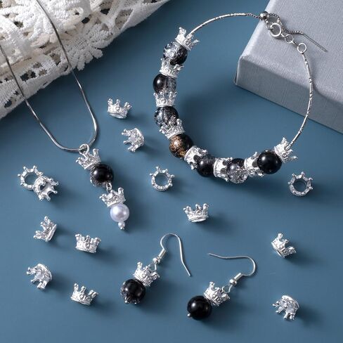 Crown Charms, 3D Alloy Mini Crowns for Crafts, Vintage Crown Beads, DIY Crowns Charm Supplies in Saudi Arabia