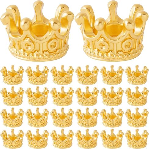 Crown Charms, 3D Alloy Mini Crowns for Crafts, Vintage Crown Beads, DIY Crowns Charm Supplies in Saudi Arabia