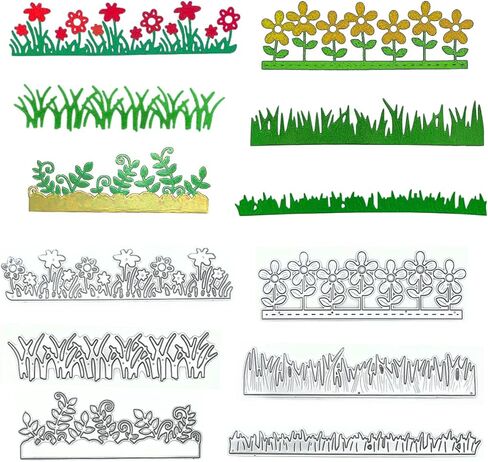 6 مجموعة حافة العشب قطع معدنية يموت لسكرابوكينغ زهرة صناعية النقش قالب الإستنسل DIY بها بنفسك ألبوم بطاقة صنع ديكور كرافت ألبوم الصور in Kuwait