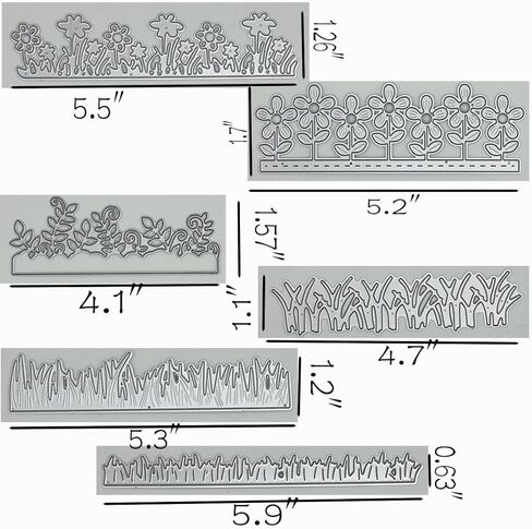 6 مجموعة حافة العشب قطع معدنية يموت لسكرابوكينغ زهرة صناعية النقش قالب الإستنسل DIY بها بنفسك ألبوم بطاقة صنع ديكور كرافت ألبوم الصور in Kuwait
