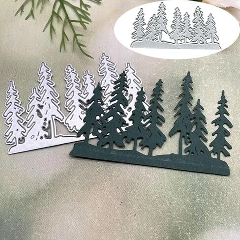 7pcs Trees Dies Metal Die Cuts, Christmas Trees Cutting Dies Cut Stencils for DIY Scrapbooking Cards Photo Album Decorative Embossing Paper Dies for Scrapbooking Card Making in Saudi Arabia