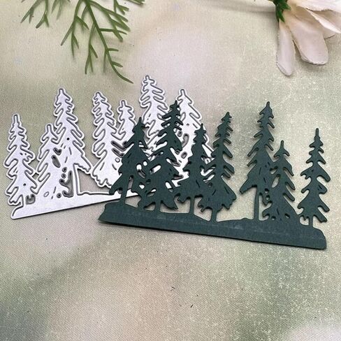 7pcs Trees Dies Metal Die Cuts, Christmas Trees Cutting Dies Cut Stencils for DIY Scrapbooking Cards Photo Album Decorative Embossing Paper Dies for Scrapbooking Card Making in Saudi Arabia