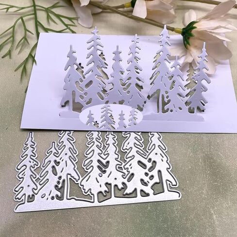 7pcs Trees Dies Metal Die Cuts, Christmas Trees Cutting Dies Cut Stencils for DIY Scrapbooking Cards Photo Album Decorative Embossing Paper Dies for Scrapbooking Card Making in Saudi Arabia